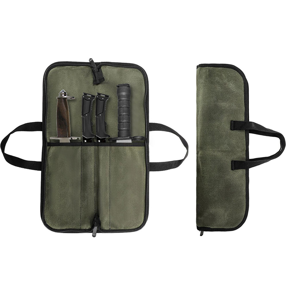 Camping Cooking Utilities - Bolsa Enrollable para Cuchillos de Lona