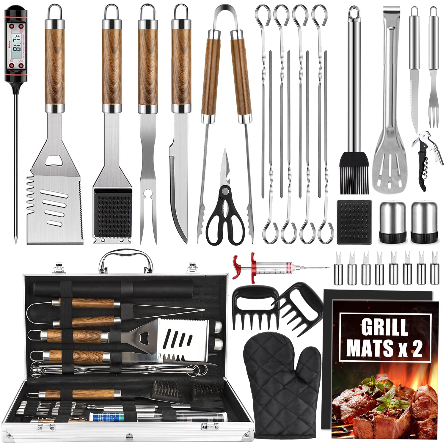 Camping Cooking Accessories Set - Juego de accesorios para parrilla de