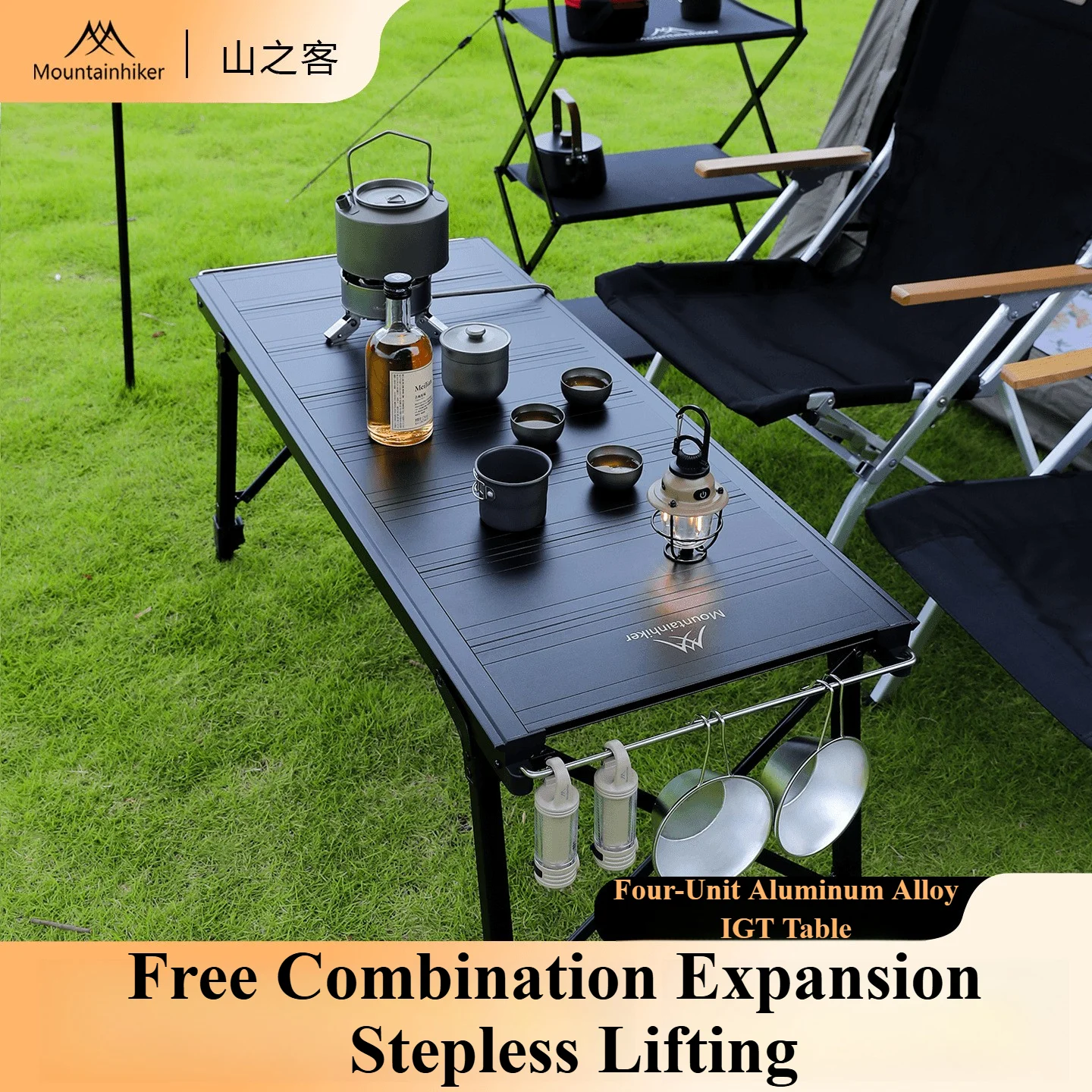 Camping Cooking Light - Mountainhiker Camping elevador plegable extraíble multiunidad