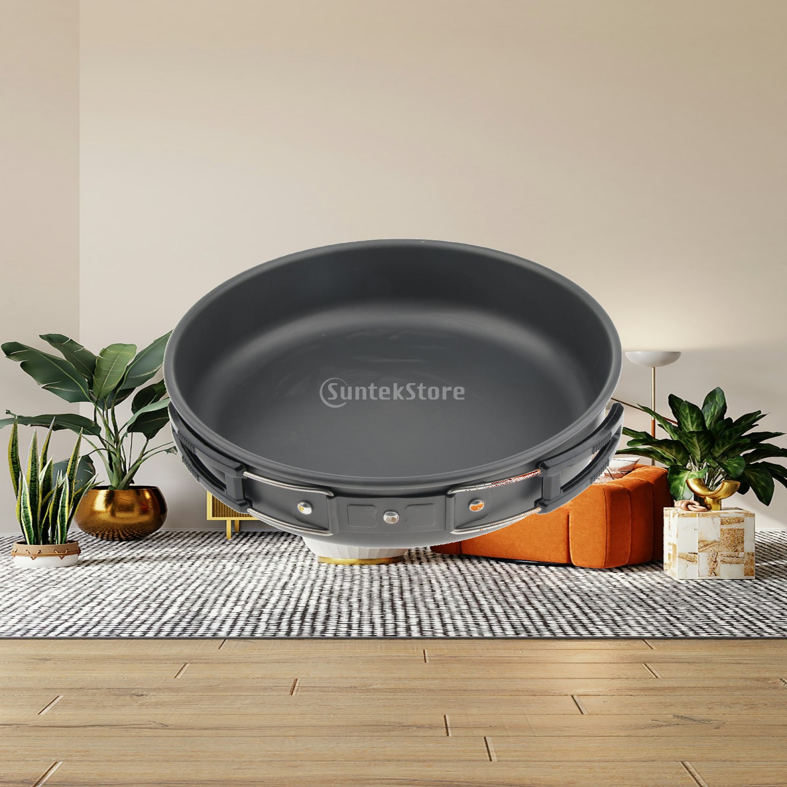 Camping Cooking Frying Pan - Sartén para acampar de aluminio antiadherente