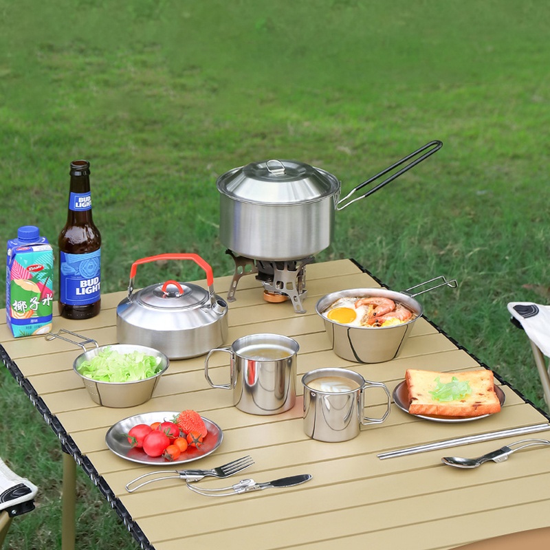 Camping Cooking Mess Kit - Gran oferta, utensilios de cocina para