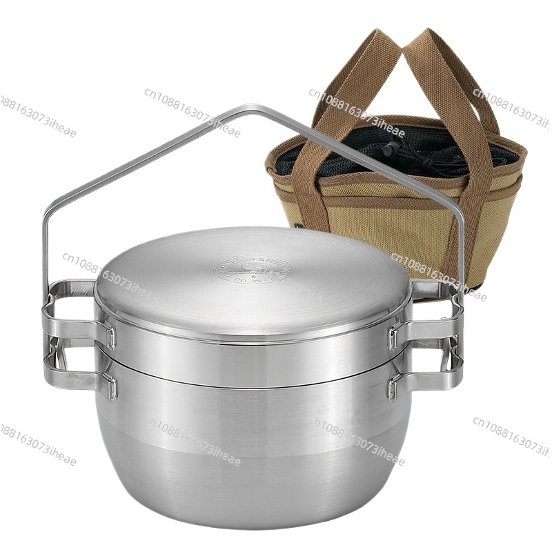 Camping Cooking Frying Pan - Olla colgante para exteriores de acero