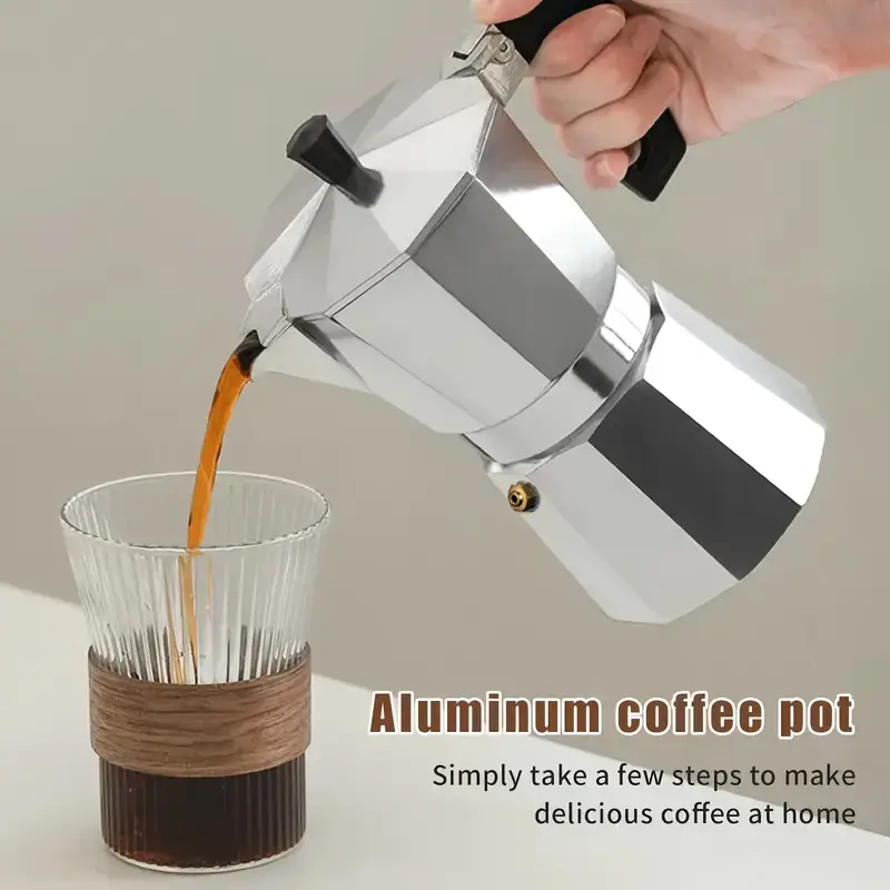 Camping Cooking Utilities - Cafetera Moka Clásica de Aluminio de