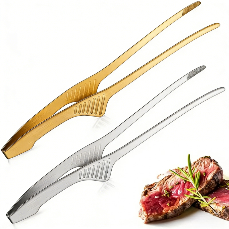 Camping Cooking Accessories Set - Pinzas para comida de acero inoxidable,