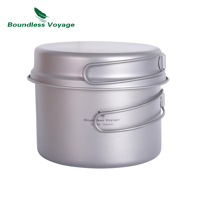 Camping Cooking Mess Kit - Olla y sartén de titanio Boundless
