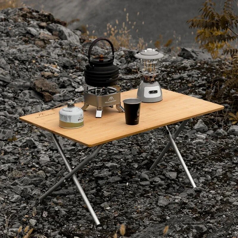 Camping Cooking Table - MOUNTAINHIKER Mesa plegable de bambú 2/3