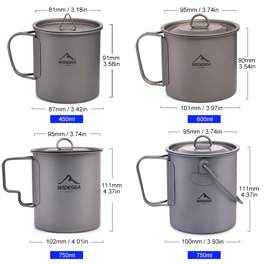 Taza de titanio Widesea para c - Camping Cooking Bundle reseña y precio