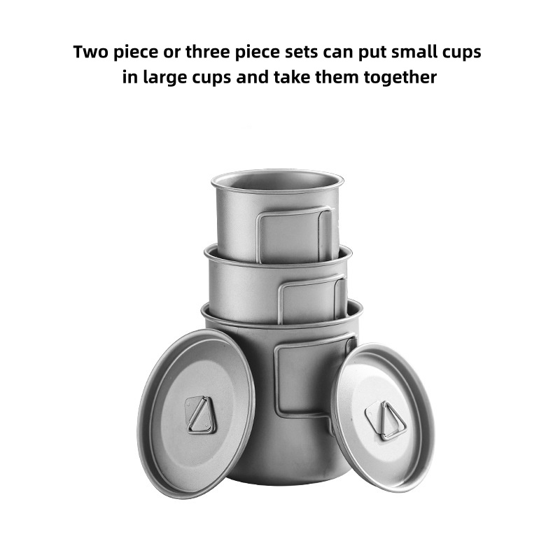 Taza de camping de titanio con - Camping Cooking Handle reseña y precio
