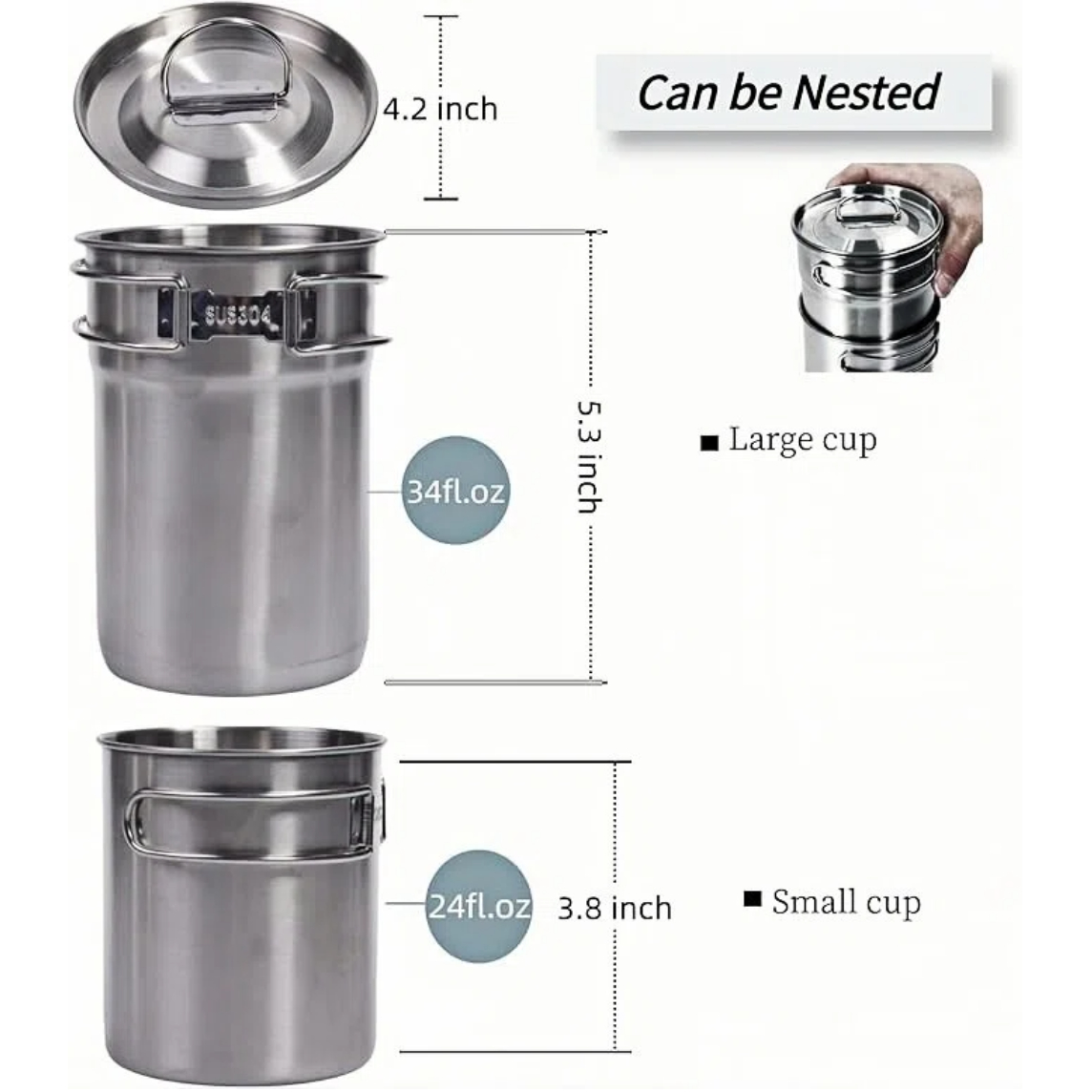 Tazas plegables para acampar,  - Camping Cooking Ware reseña y precio