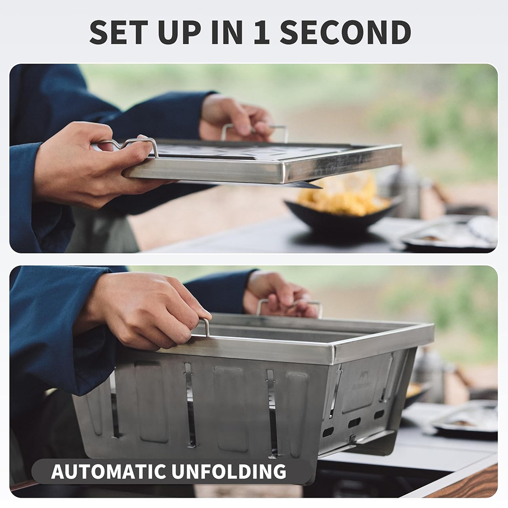 Parrilla de carbón Naturehike  - Camping Cooking Table reseña y precio