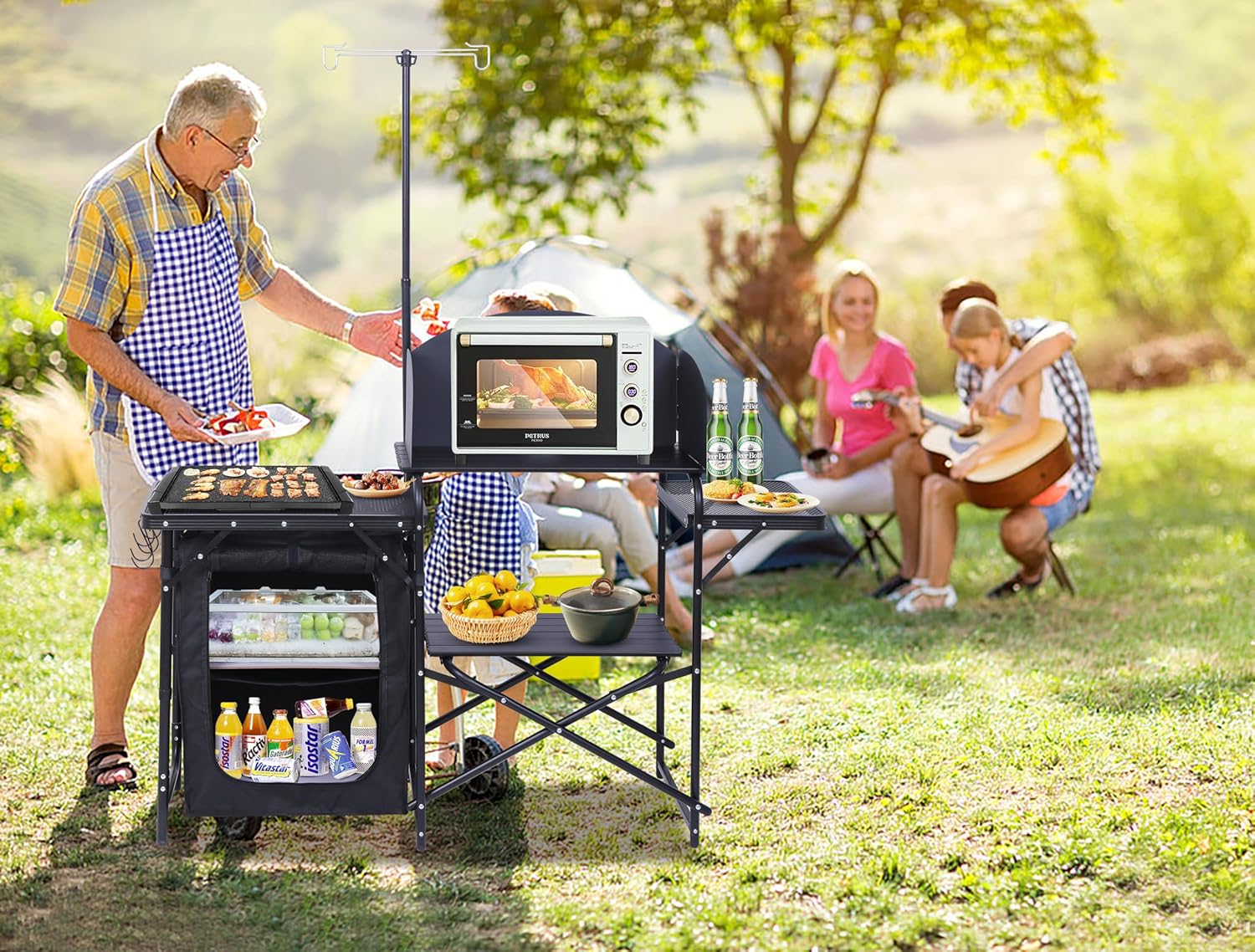 Estación de Cocina para Campin - Camping Cooking Table With Windshield reseña y precio