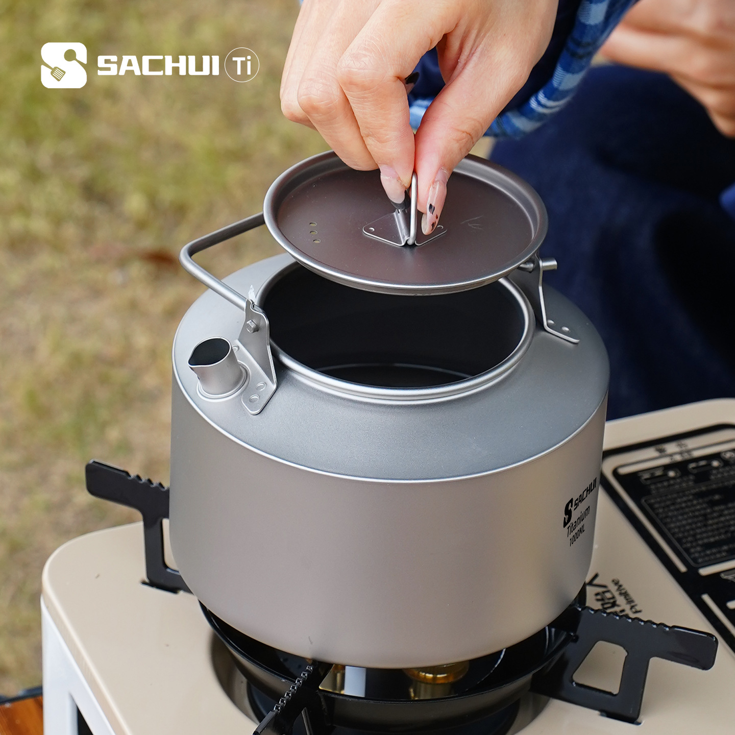 Hervidor de titanio puro de 10 - Camping Cooking Utilities reseña y precio