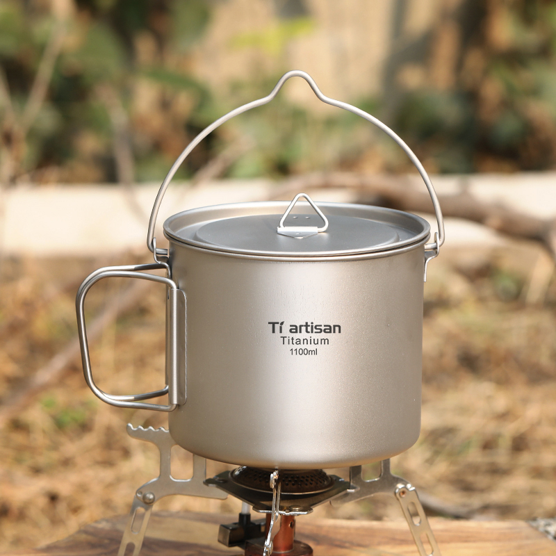 Tiartisan - Juego de ollas de  - Camping Cooking Handle reseña y precio