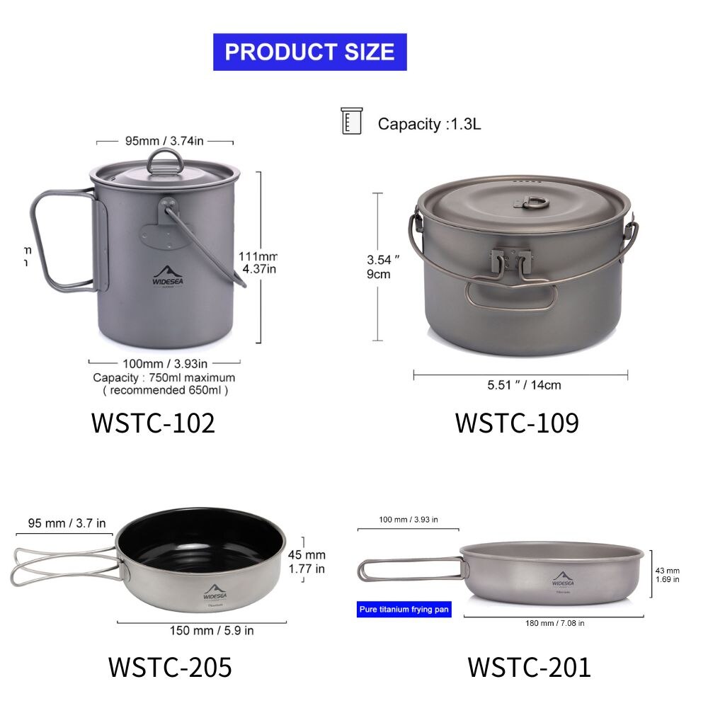 Widesea-vajilla para acampar,  - Camping Cooking Accessories Set reseña y precio