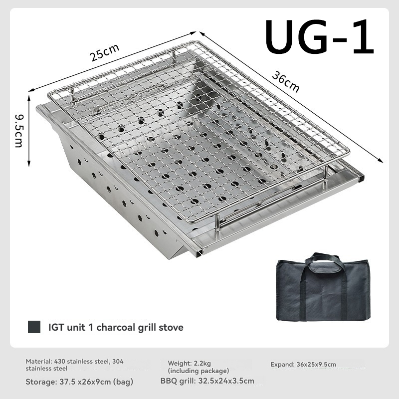 CAMPINGMOON UG-1 IGT Parrilla  - Camping Cooking Table With Windshield reseña y precio