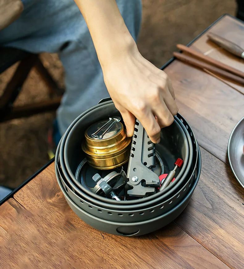 Estufa de Gas para acampar, es - Camping Cooking Accessories Set reseña y precio