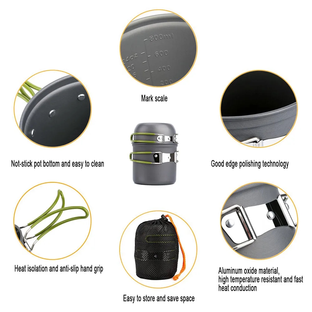 Kit de utensilios de cocina pa - Camping Cooking Mess Kit reseña y precio