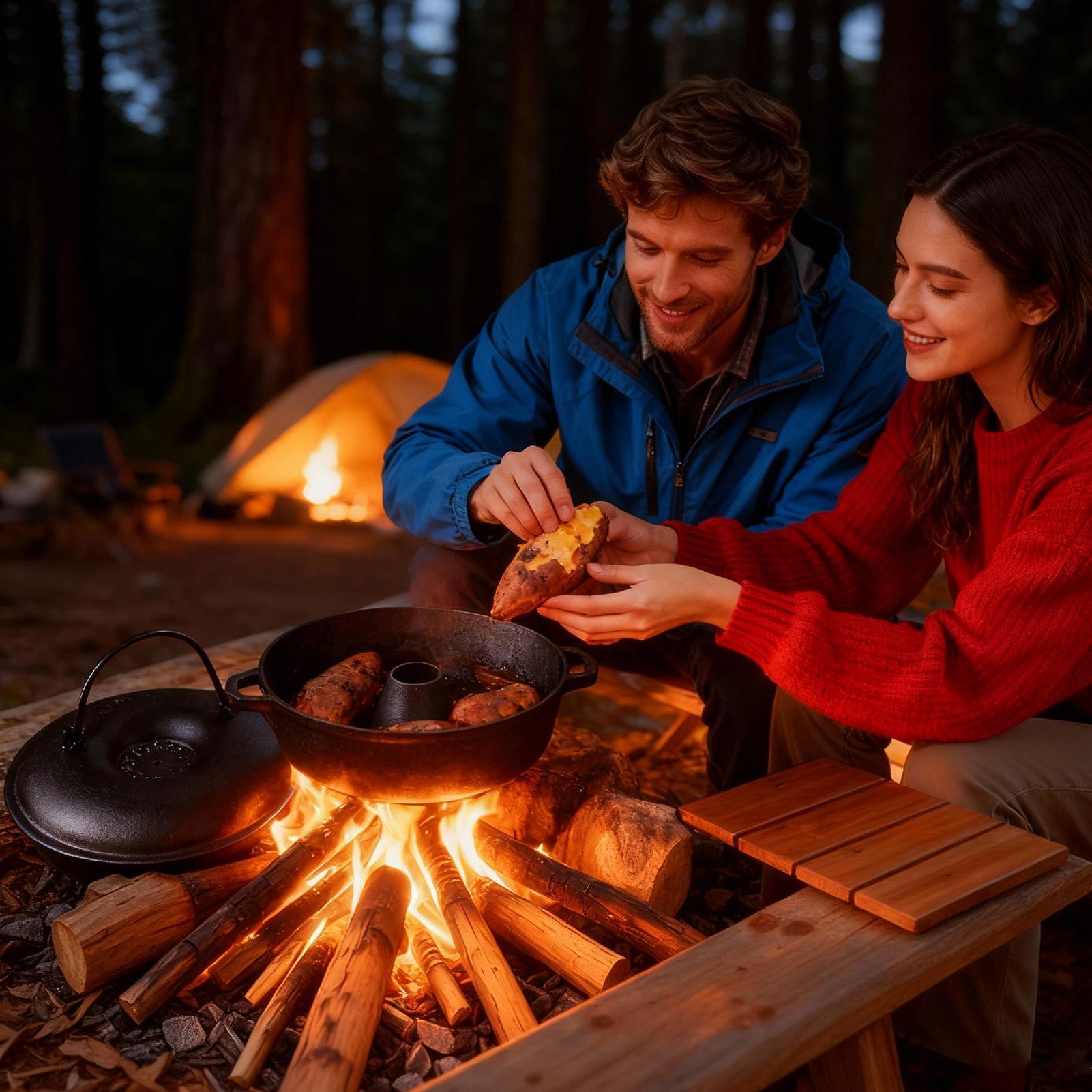 Caldero de hierro fundido para - Camping Cooking Ovens reseña y precio