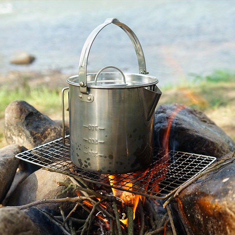 Hervidor de acero compacto y p - Camping Cooking Ware reseña y precio