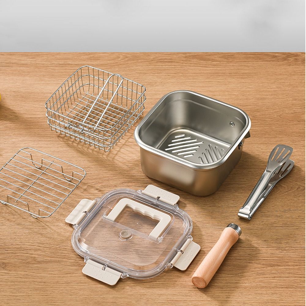 Sartén portátil de acero inoxi - Camping Cooking Frying Pan reseña y precio
