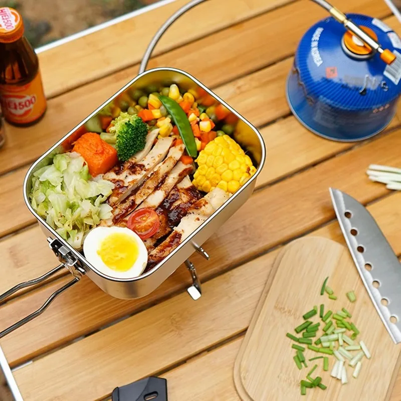 Fiambrera de acero inoxidable  - Camping Cooking Container reseña y precio