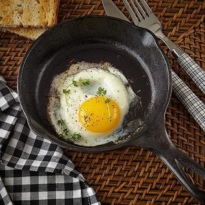 Sartén de hierro fundido de 6  - Camping Cooking Frying Pan reseña y precio