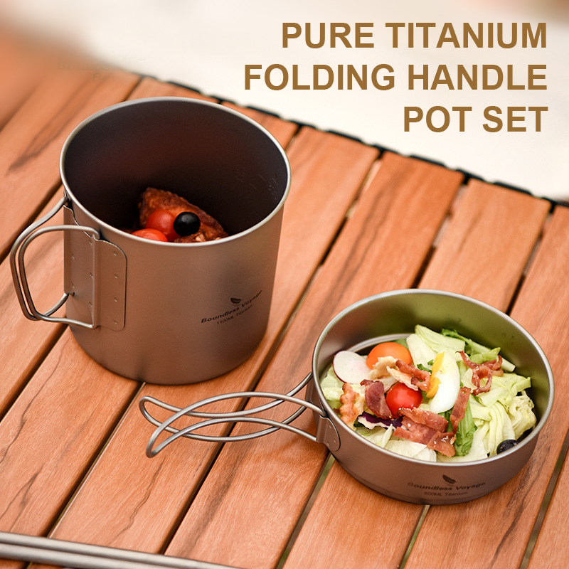 Juego de ollas con mango plega - Camping Cooking Frying Pan reseña y precio