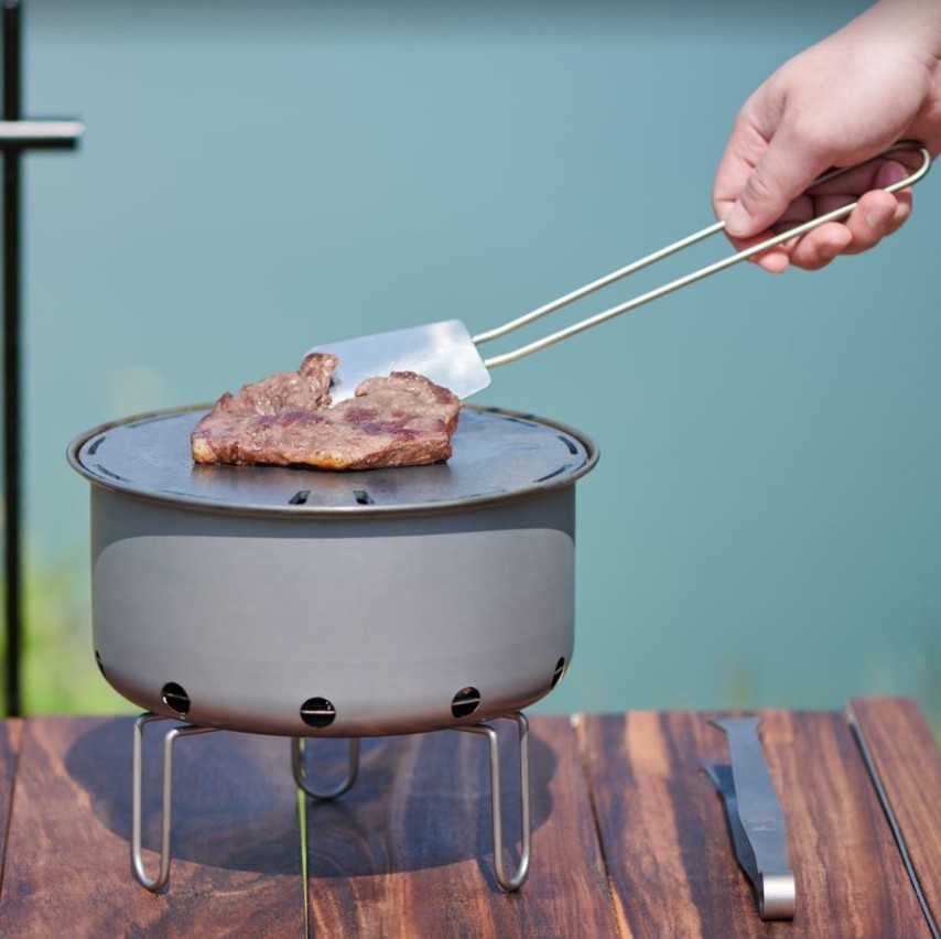 Parrilla de barbacoa coreana p - Camping Cooking Table With Windshield reseña y precio