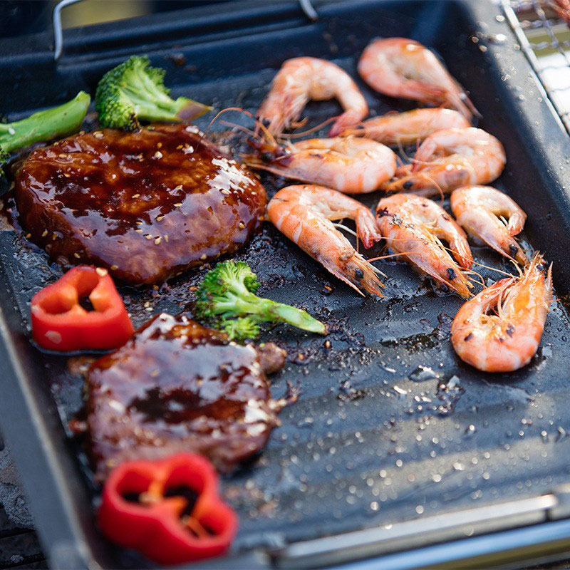 Sartén cuadrada gruesa para ex - Camping Cooking Ware reseña y precio