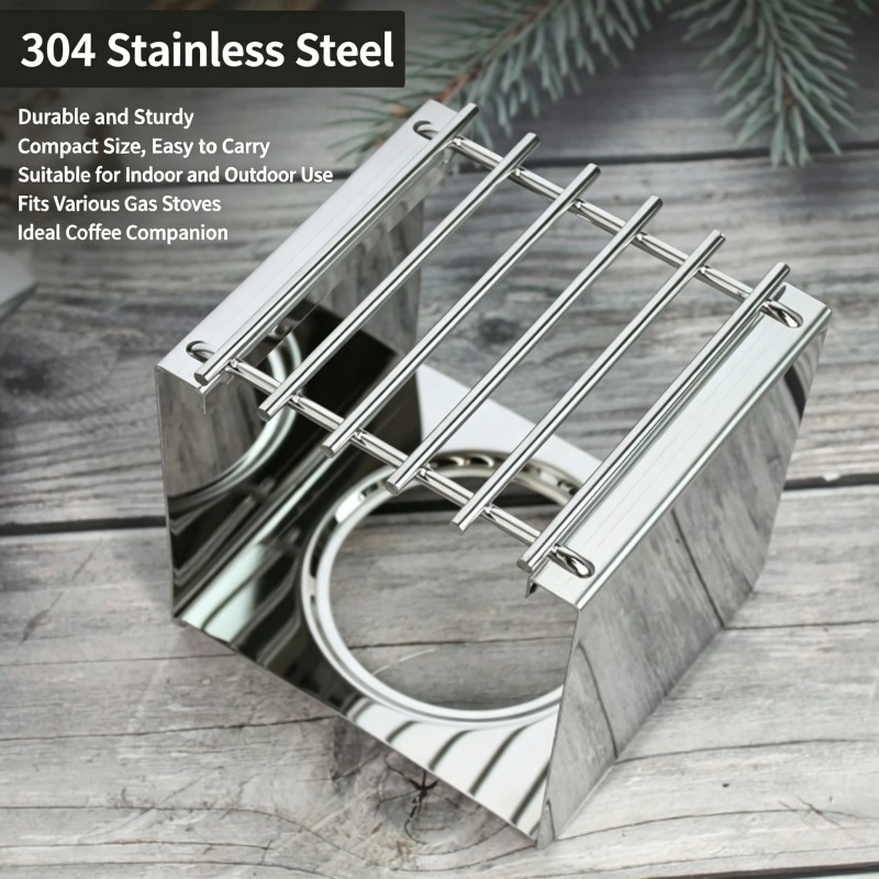 Soporte Cuadrado de Acero Inox - Camping Cooking Ware reseña y precio