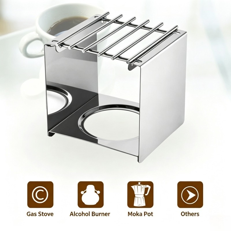 Soporte Cuadrado de Acero Inox - Camping Cooking Ware reseña y precio