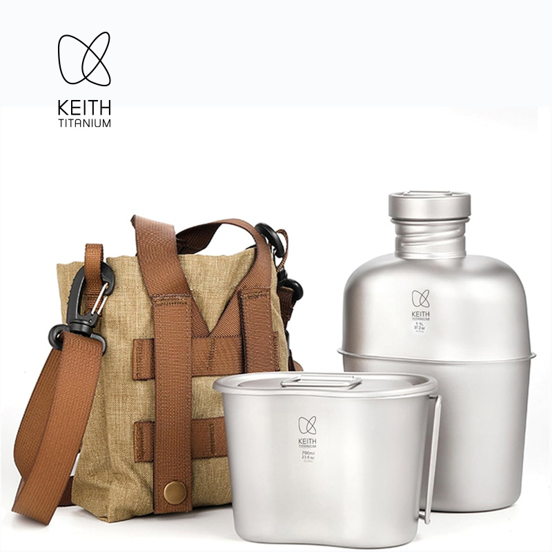 KEITH - Juego de Cantimplora y - Camping Cooking Mess Kit reseña y precio