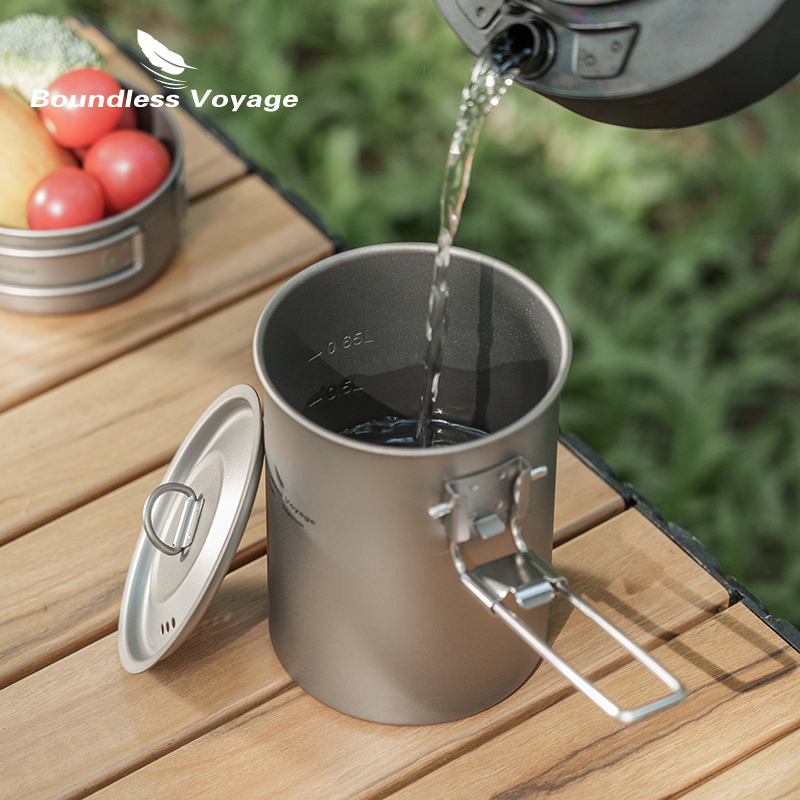Boundless Voyage-olla de titan - Camping Cooking Handle reseña y precio
