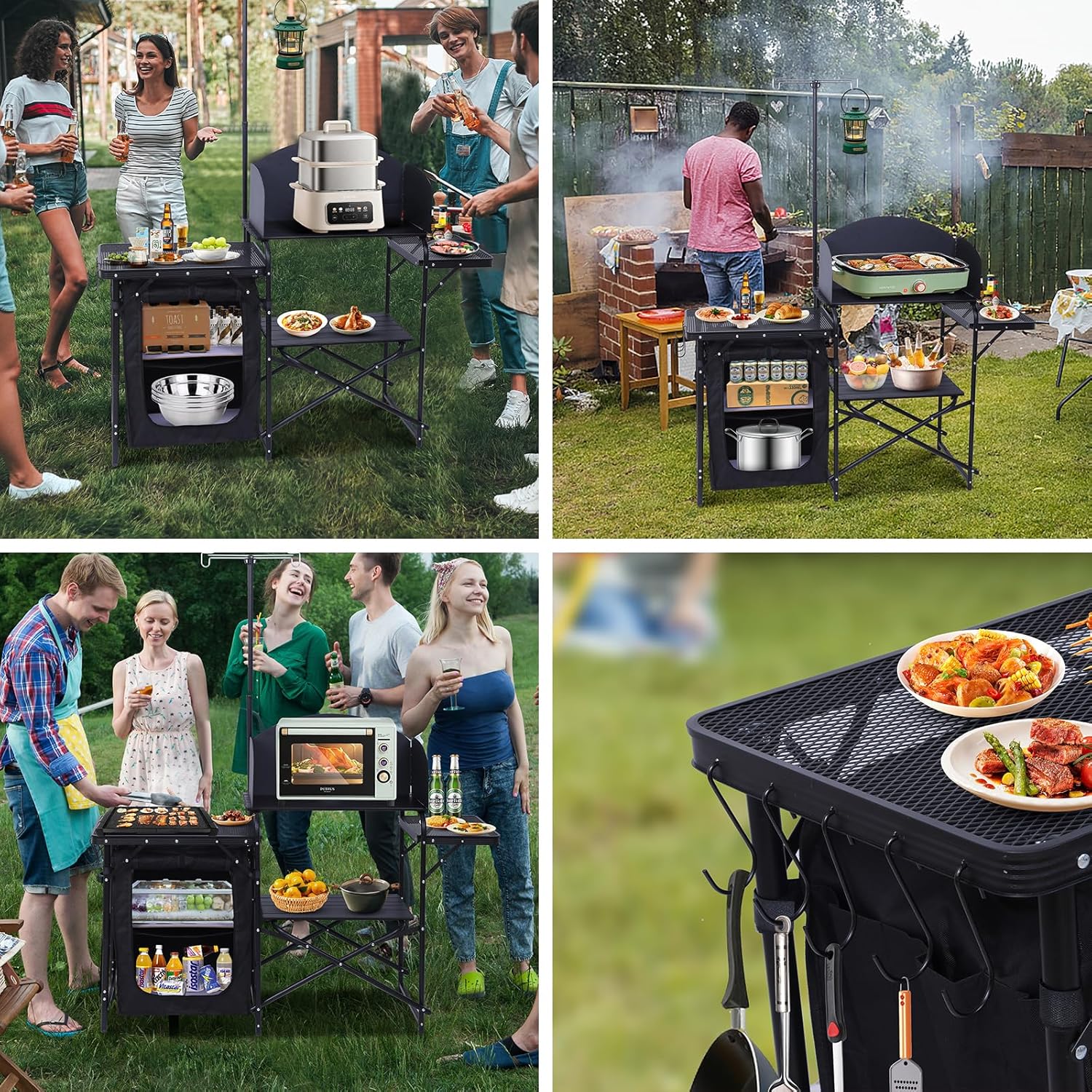 Estación de Cocina para Campin - Camping Cooking Table With Windshield reseña y precio