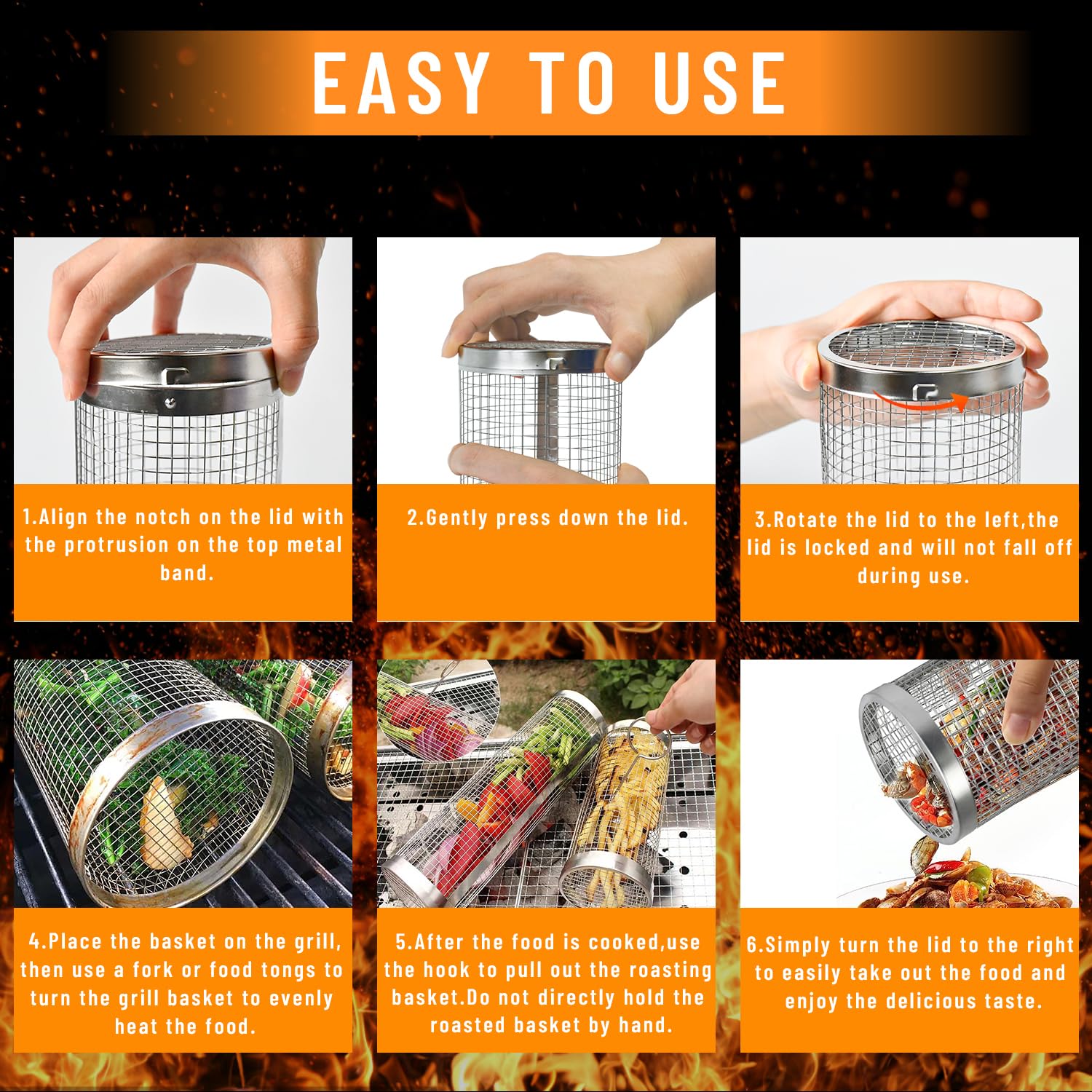 Cestas rodante para asar al ai - Camping Cooking Accessories Set reseña y precio