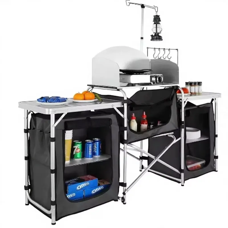 Muebles de Cocina Plegables de - Camping Cooking Table With Windshield reseña y precio