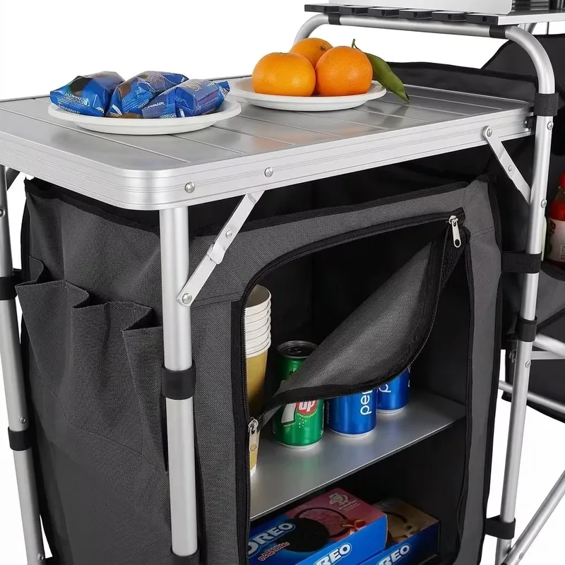 Muebles de Cocina Plegables de - Camping Cooking Table With Windshield reseña y precio