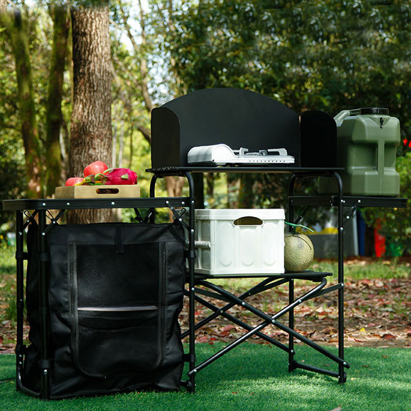 Mesa de Cocina Plegable Portát - Camping Cooking Table With Windshield reseña y precio